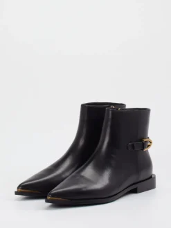 Andrea Puccini – Stiefelette aus Glattleder Schwarz
