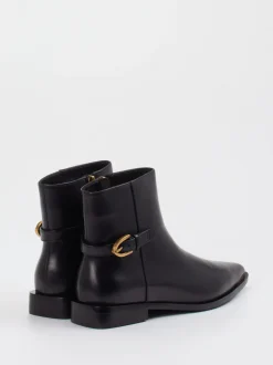 Andrea Puccini – Stiefelette aus Glattleder Schwarz