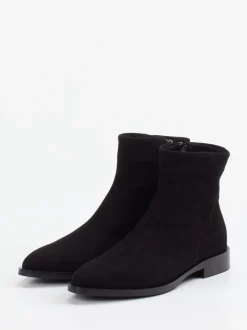 Andrea Puccini – Stiefeletten aus Veloursleder schwarz