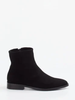 Andrea Puccini – Stiefeletten aus Veloursleder schwarz