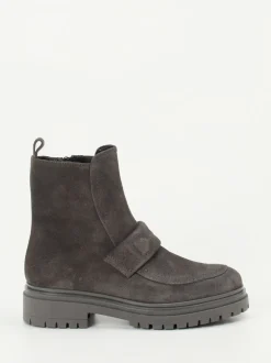 Andrea Puccini – Stiefelette aus Veloursleder grau