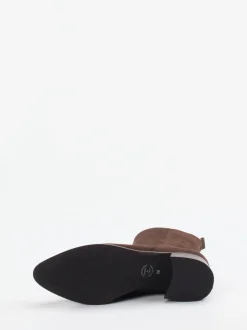 Andrea Puccini – Stiefeletten aus Veloursleder Dunkelbraun