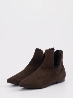 Andrea Puccini – Stiefeletten aus Veloursleder dunkelbraun