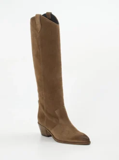 Andrea Puccini – Western-Boots aus Veloursleder Braun