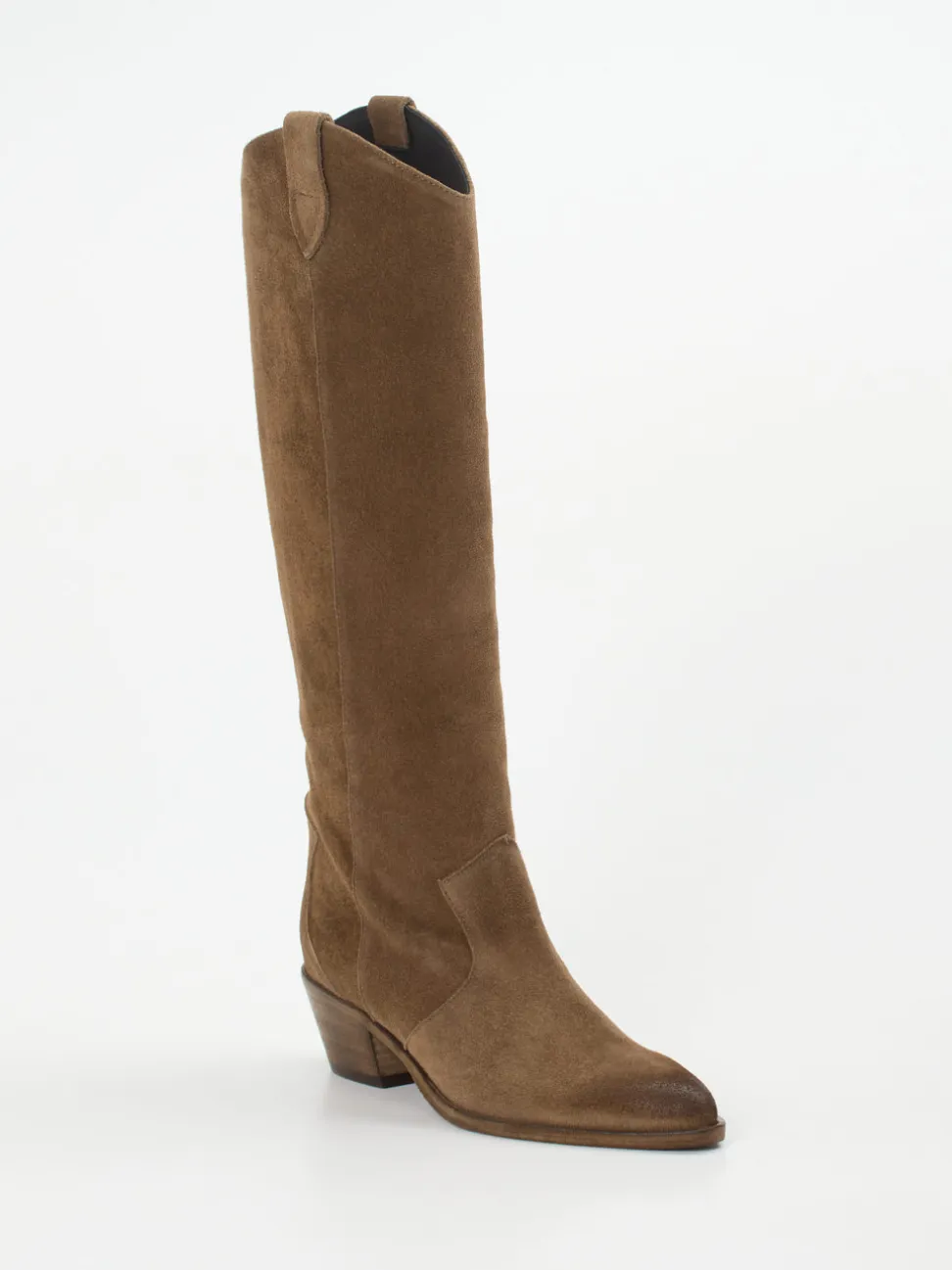 Andrea Puccini – Western-Boots aus Veloursleder Braun