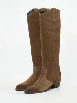 Andrea Puccini – Western-Boots aus Veloursleder Braun