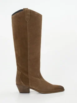 Andrea Puccini – Western-Boots aus Veloursleder Braun