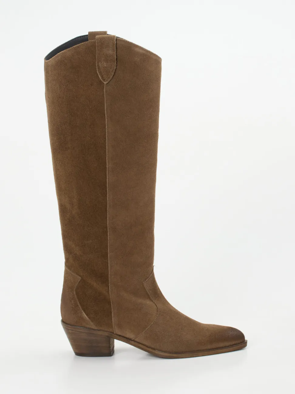 Andrea Puccini – Western-Boots aus Veloursleder Braun