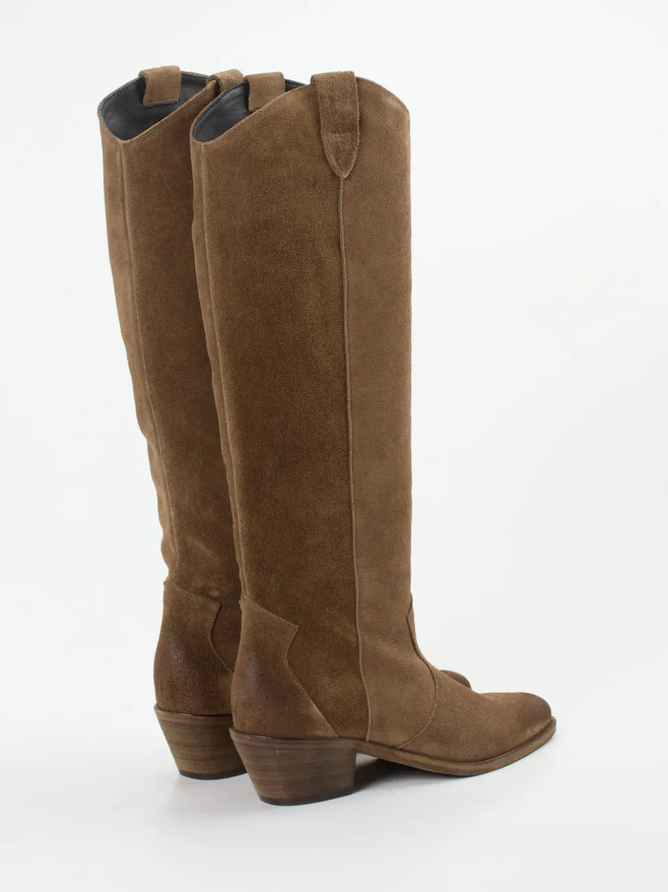 Andrea Puccini – Western-Boots aus Veloursleder Braun