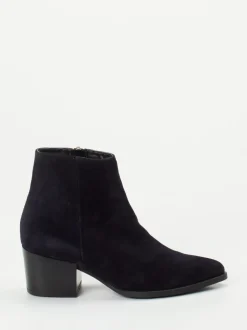 Andrea Sabatini – Ankle Boots aus Veloursleder blau