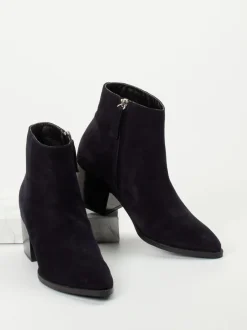 Andrea Sabatini – Ankle Boots aus Veloursleder blau