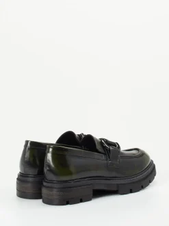 Andrea Sabatini – Chunky Loafer aus Hochglanzleder grün