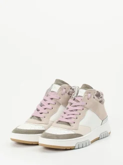 Andrea Sabatini – High-Top Sneaker aus Kalbleder Pastell