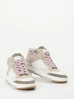 Andrea Sabatini – High-Top Sneaker aus Kalbleder Pastell