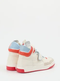Andrea Sabatini – High-Top Sneaker aus Kalbleder cremeweiß