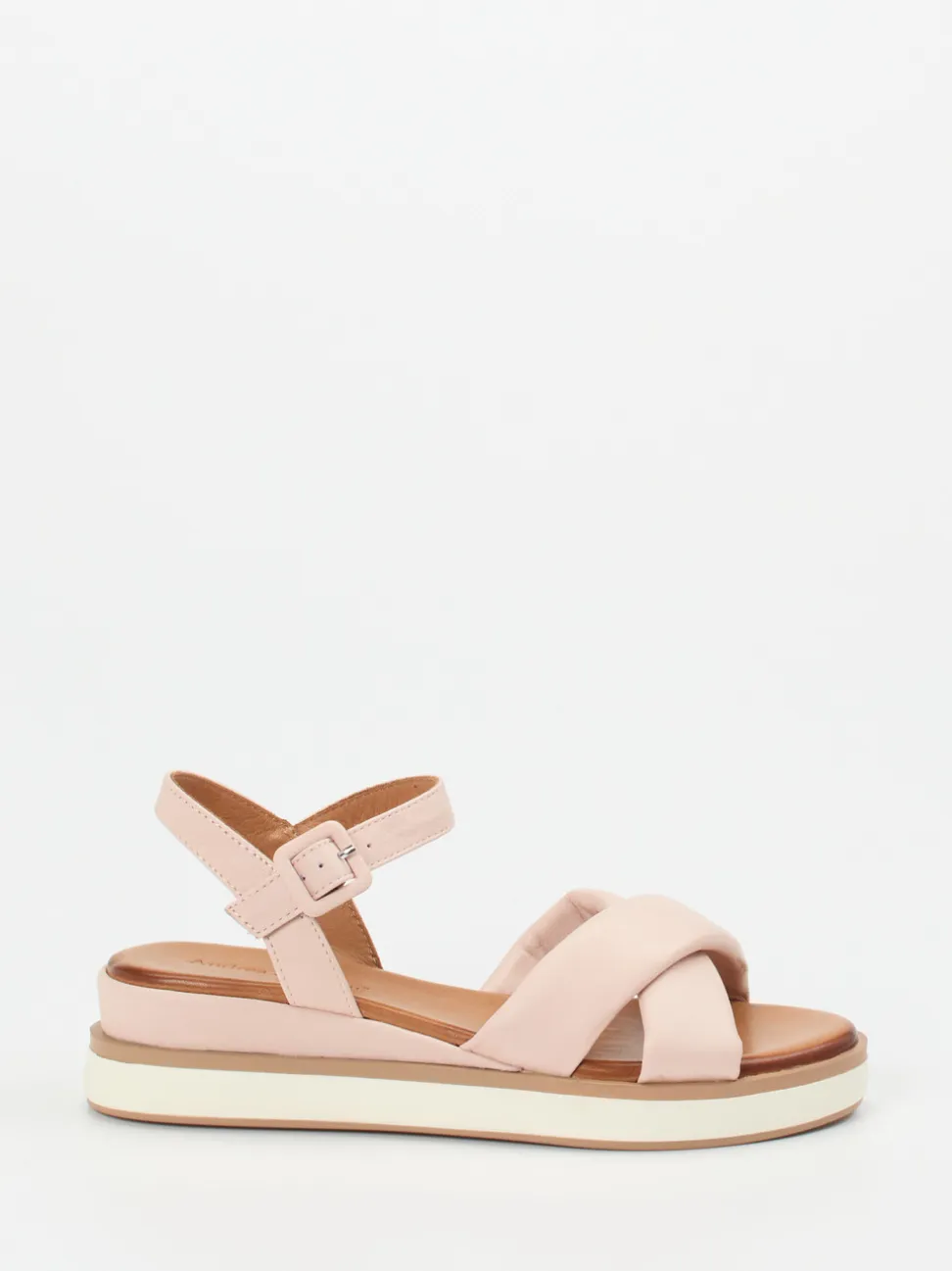 Andrea Sabatini – Keilsandalette aus Kalbleder rosé