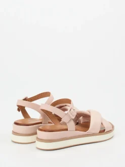 Andrea Sabatini – Keilsandalette aus Kalbleder rosé