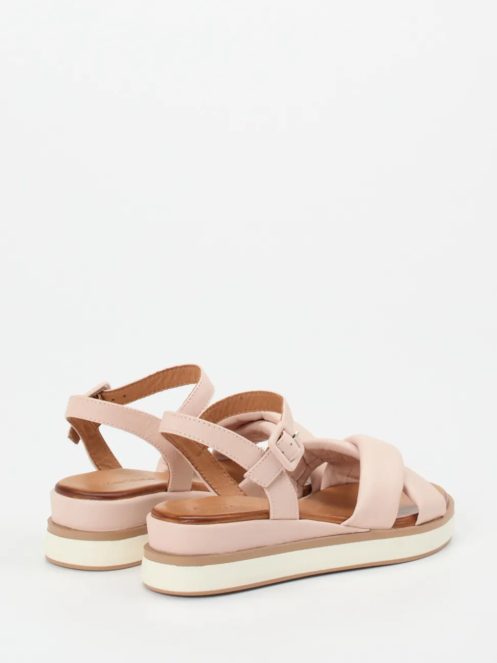 Andrea Sabatini – Keilsandalette aus Kalbleder rosé