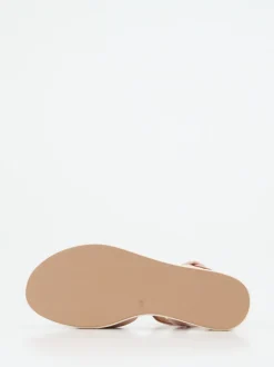 Andrea Sabatini – Keilsandalette aus Kalbleder rosé