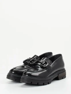 Andrea Sabatini – Loafer aus Hochglanzleder schwarz