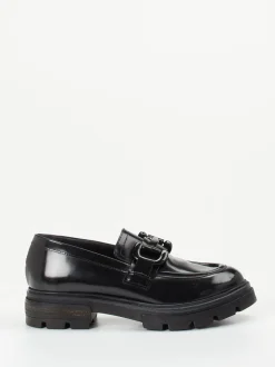 Andrea Sabatini – Loafer aus Hochglanzleder schwarz