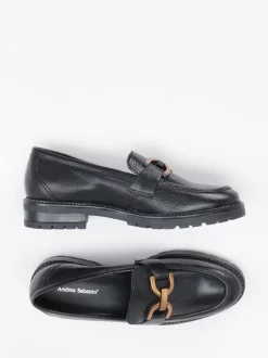 Andrea Sabatini – Loafer aus Ziegenleder schwarz