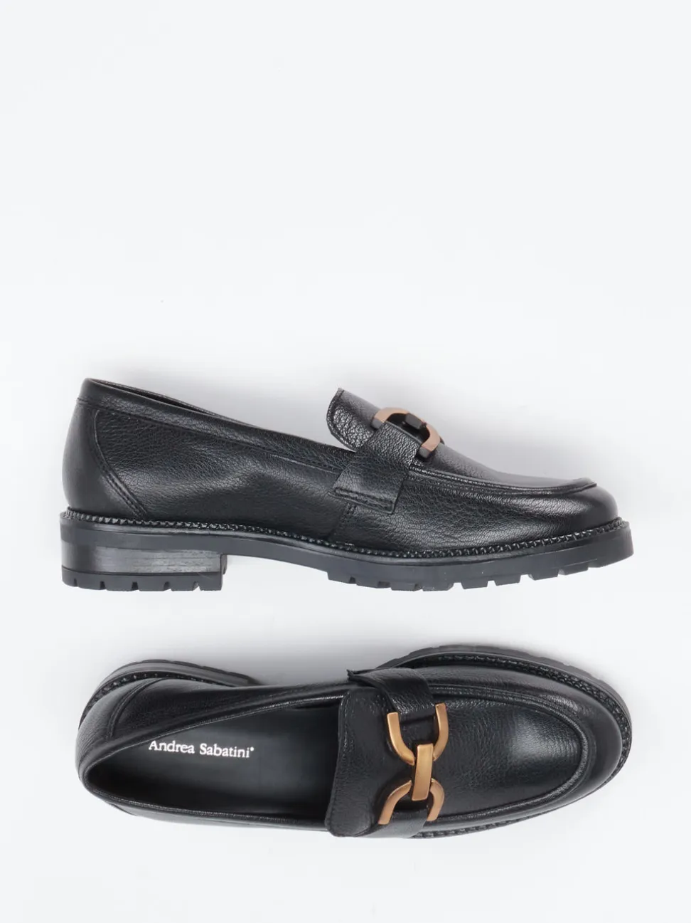 Andrea Sabatini – Loafer aus Ziegenleder schwarz