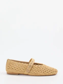 Andrea Sabatini – Mary-Janes aus Flechtleder beige