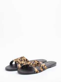 Andrea Sabatini – Pantolette aus Fell mit Leoprint