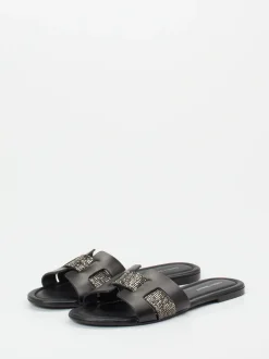 Andrea Sabatini – Pantolette aus Kalbleder mit Strass