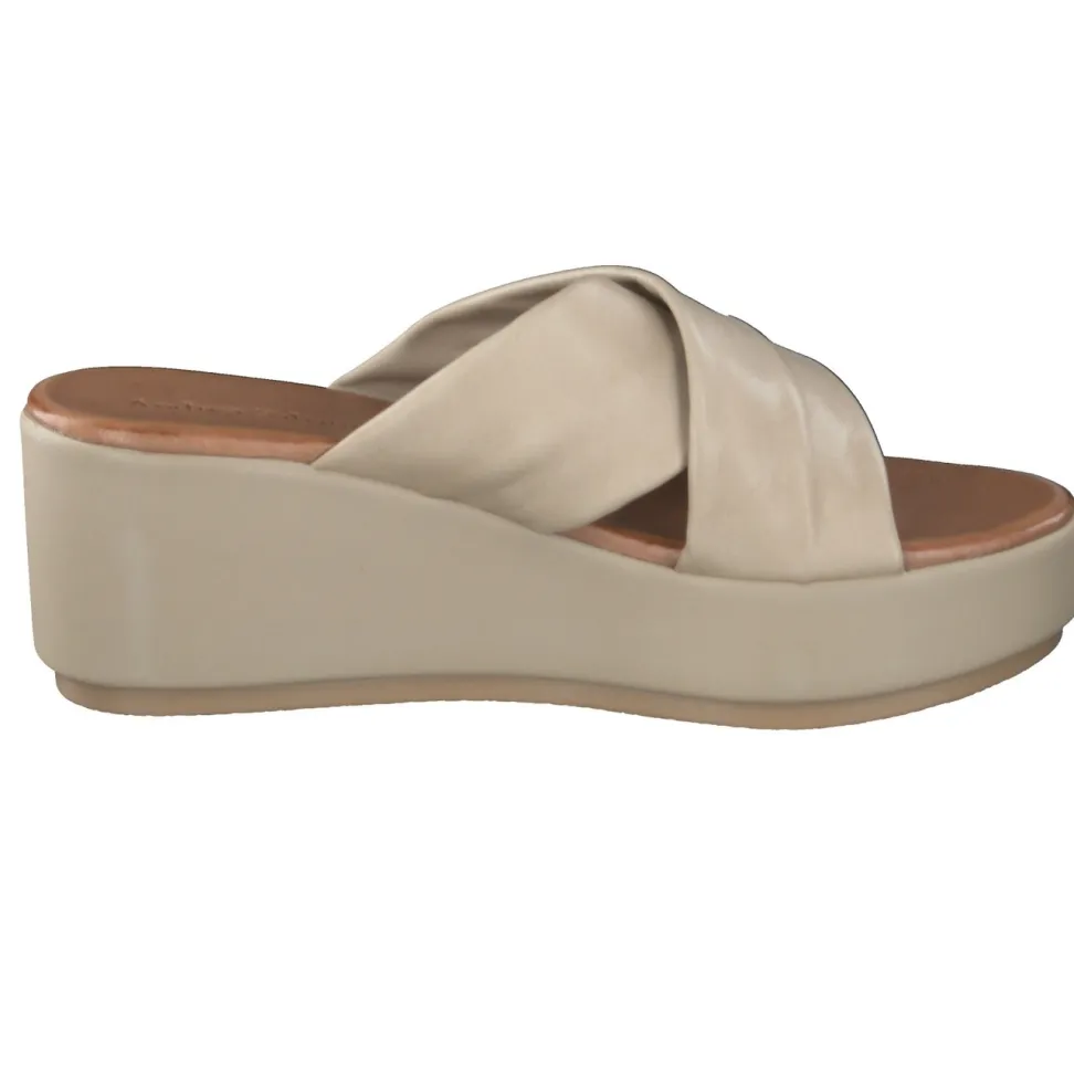Andrea Sabatini – Plateau-Pantolette aus Kalbleder Beige