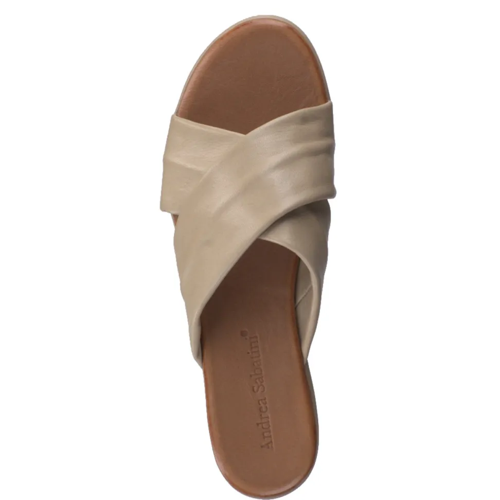 Andrea Sabatini – Plateau-Pantolette aus Kalbleder Beige