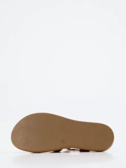 Andrea Sabatini – Plateau-Sandalen aus Kalbleder cognac