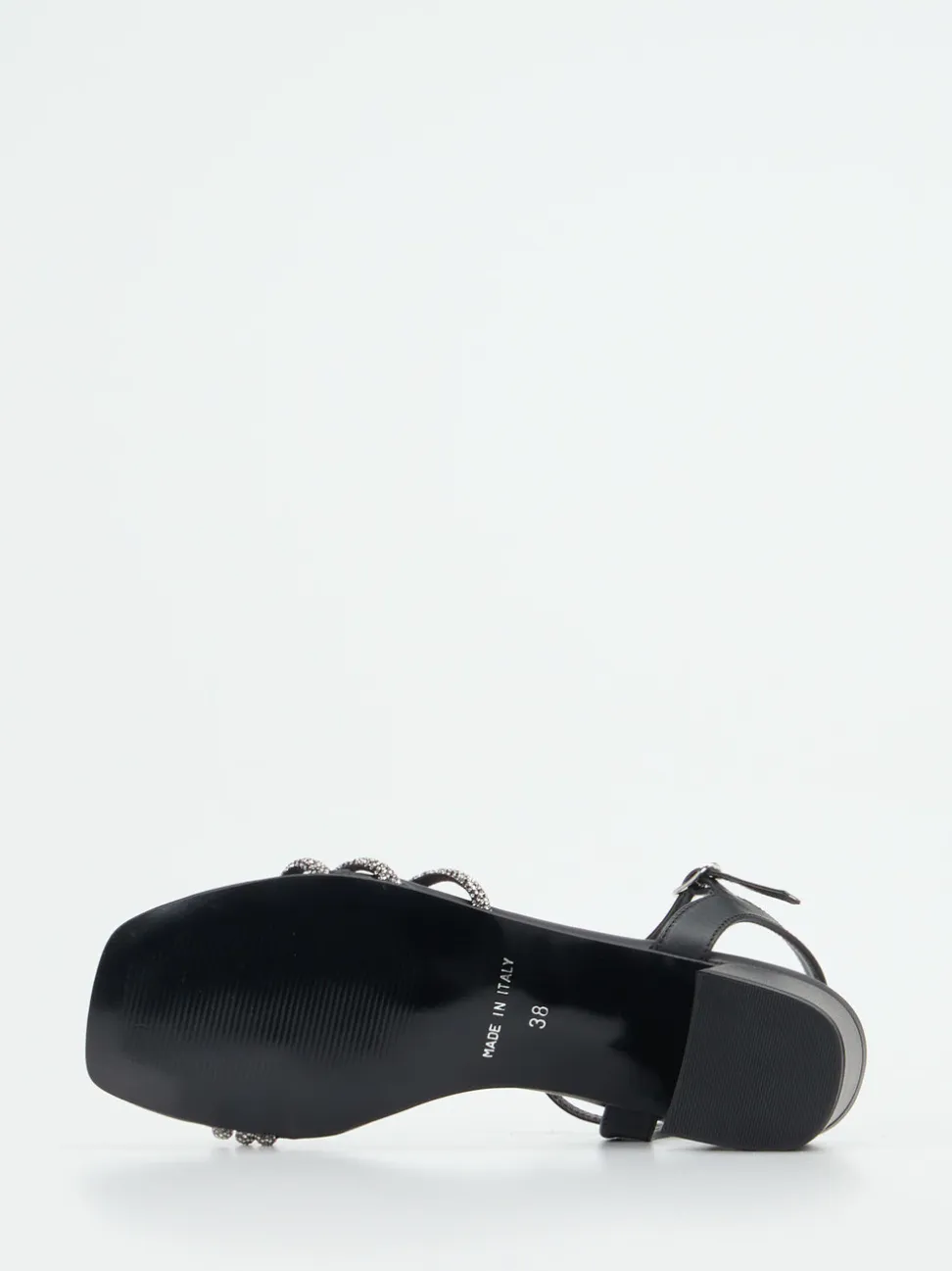 Andrea Sabatini – Sandalette aus Metallicleder Schwarz