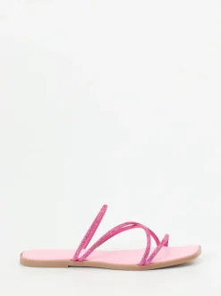 Andrea Sabatini – Zehentrenner aus Metallicleder pink