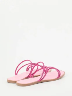 Andrea Sabatini – Zehentrenner aus Metallicleder pink