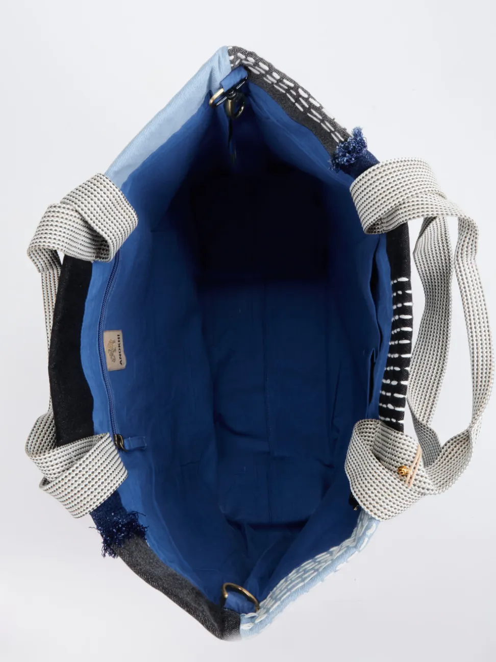 ANOKHI – Shopper aus Textil im Patchwork-Design