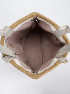 ANOKHI – Shopper aus Textil im Streifen-Design