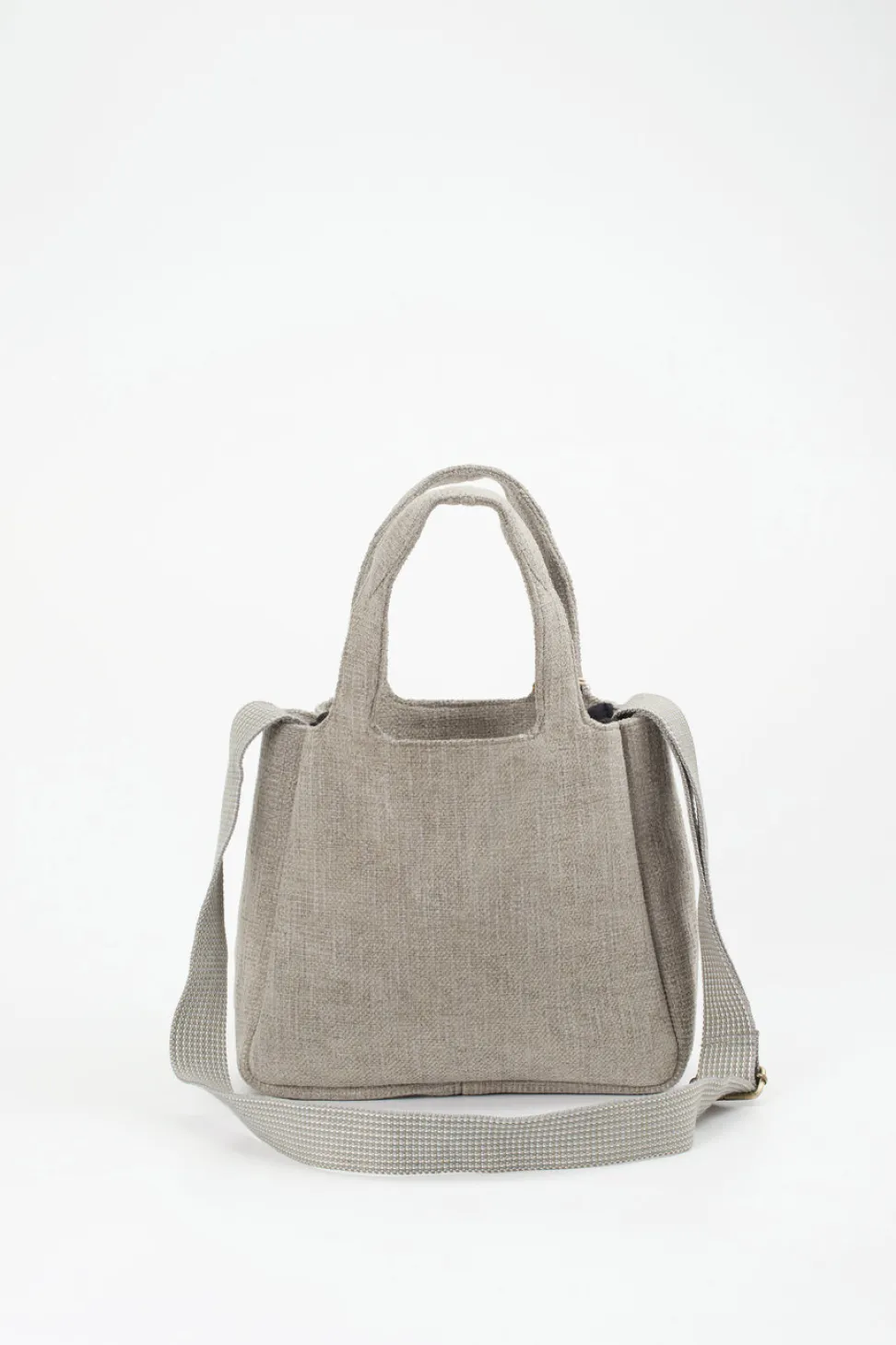 ANOKHI – Shopper aus Textil in Steingrau