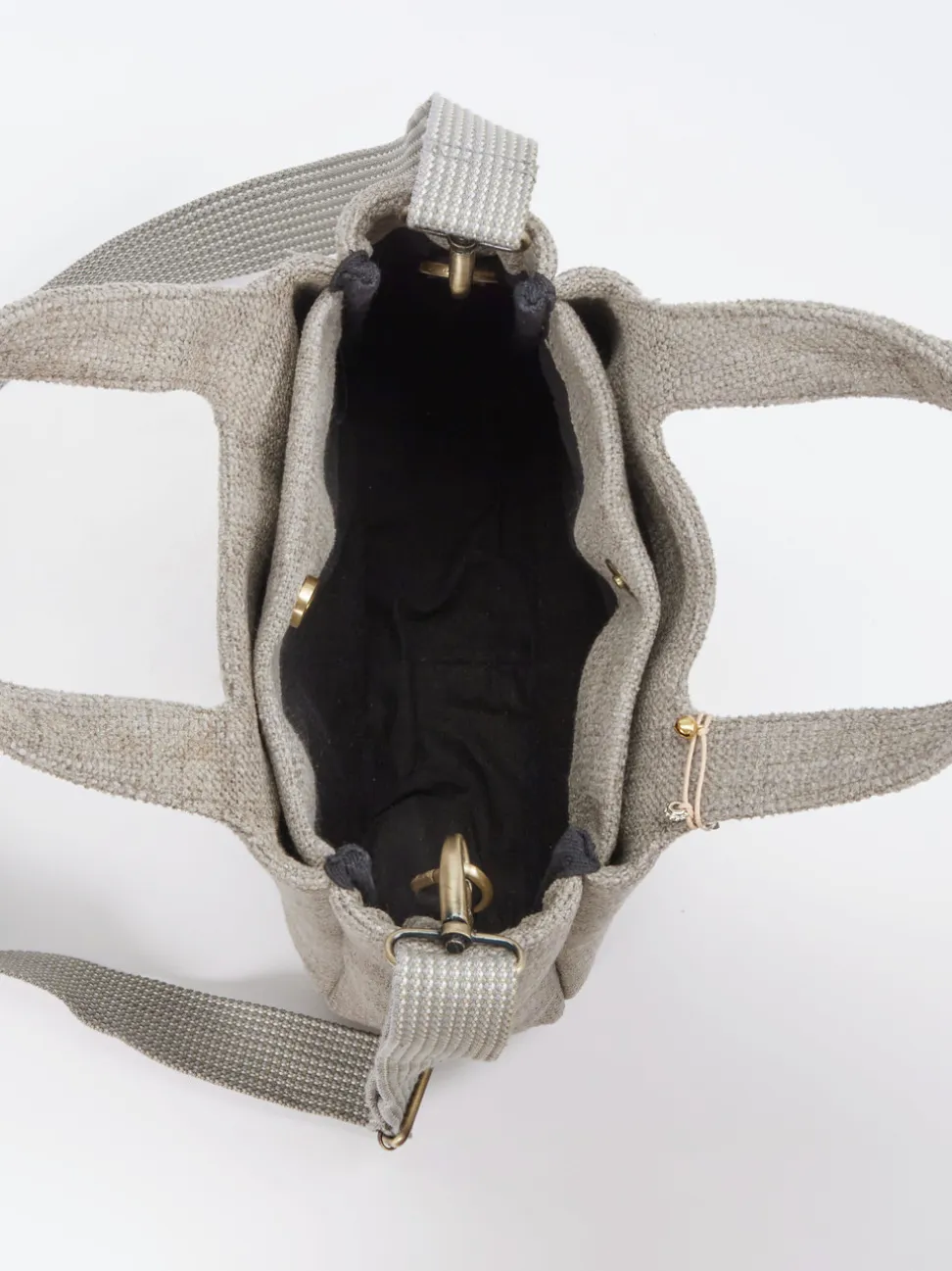 ANOKHI – Shopper aus Textil in Steingrau