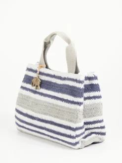 ANOKHI – Strandtasche aus Textil in Häkeloptik