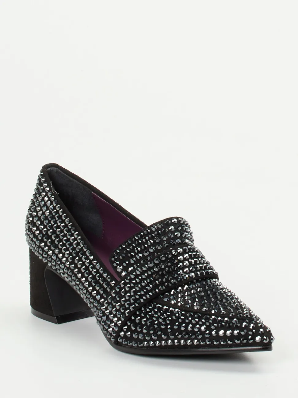Apepazza – Loafer-Pumps aus Metallicleder Schwarz