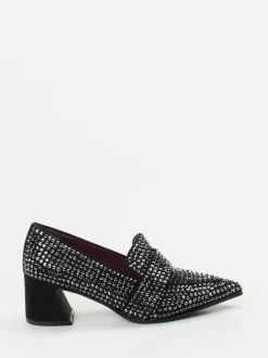 Apepazza – Loafer-Pumps aus Metallicleder Schwarz