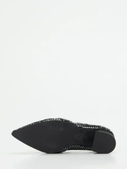Apepazza – Loafer-Pumps aus Metallicleder Schwarz