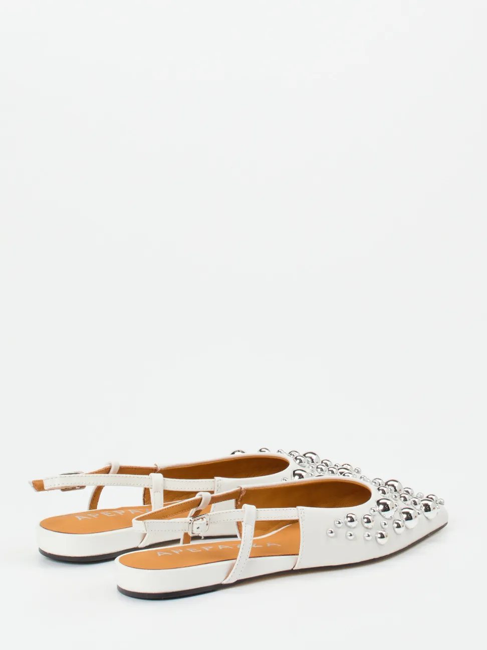Apepazza – Slingpumps aus Glattleder Weiß