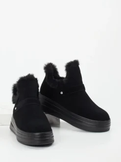Apepazza – Stiefeletten aus Veloursleder schwarz