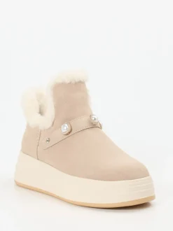 Apepazza – Stiefeletten aus Veloursleder beige