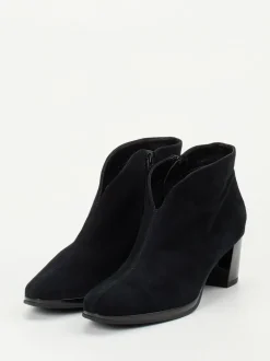 Ara – Ankle Boots aus Veloursleder Schwarz