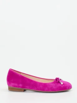 Ara – Ballerinas aus Veloursleder in Pink