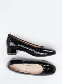 Ara – Blockabsatz-Pumps aus Lackleder Schwarz